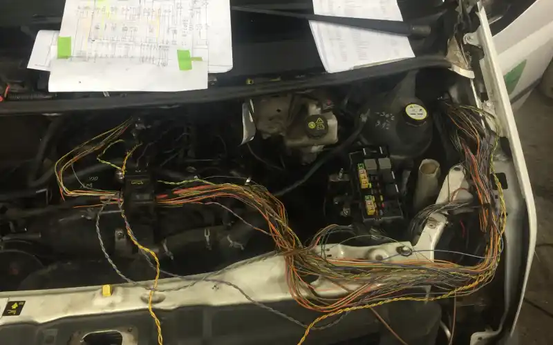 oprava kabeláže Ford transit